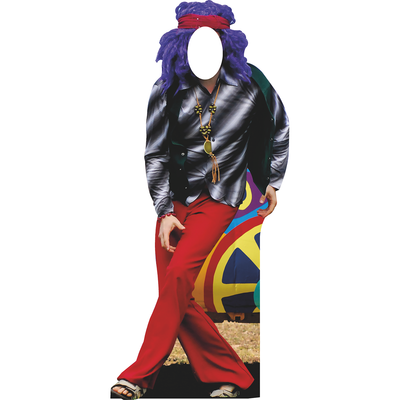 Groovy 60s 70s Hippie Man Stand In Cardboard Cutout