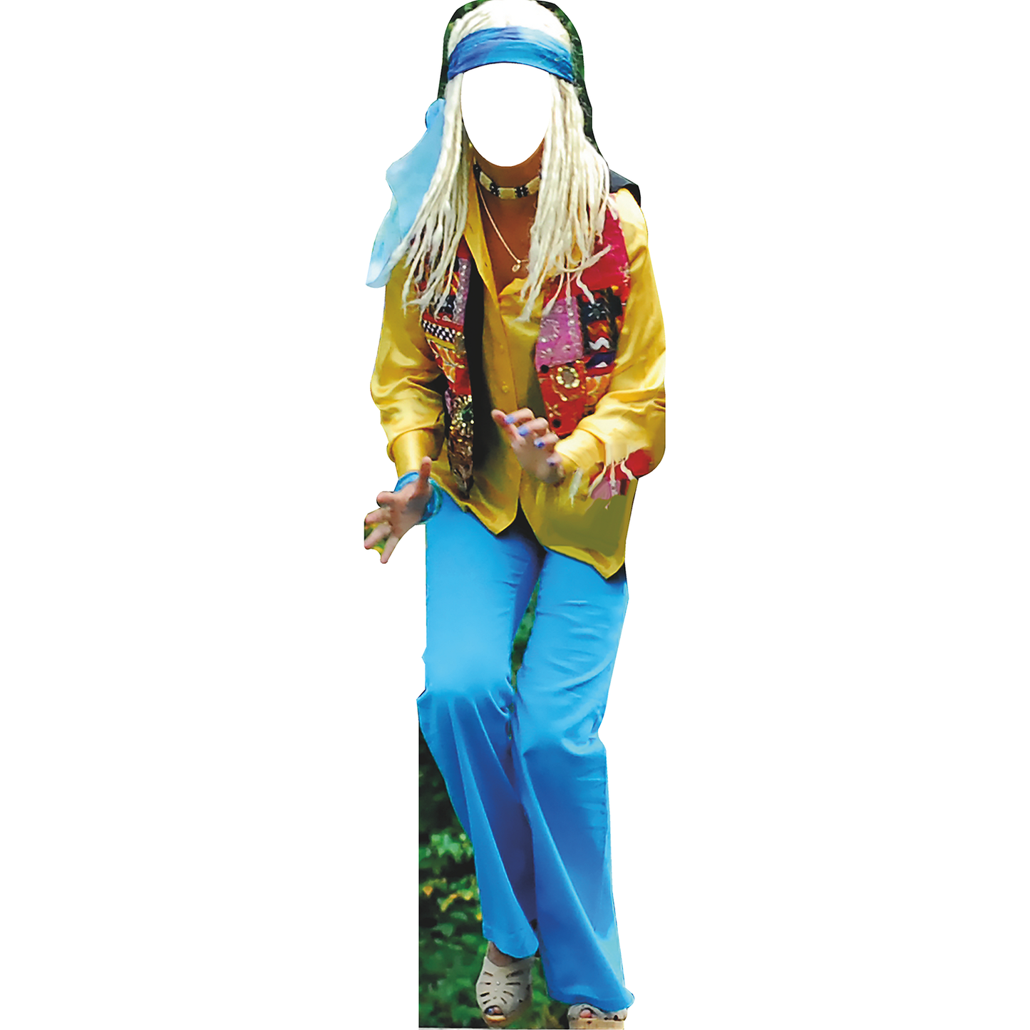 Groovy 60s 70s Hippie Woman Stand In Cardboard Cutout