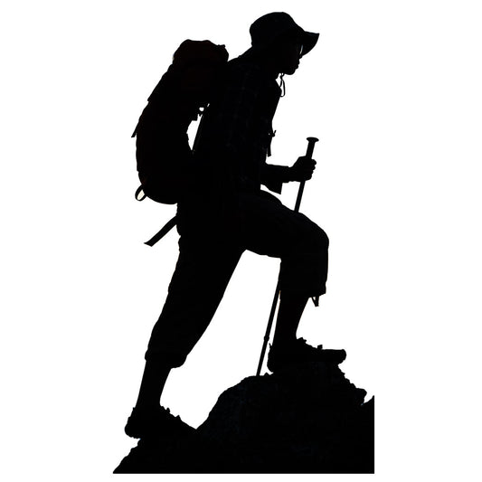 Hiker Silhouette Cardboard Cutout