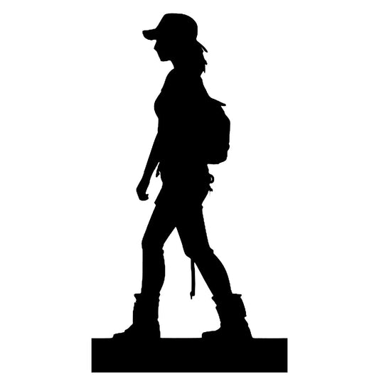 Female Hiker Cardboard Cutout