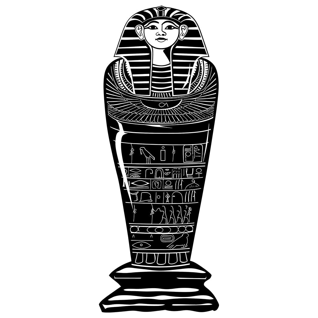 Egyptian Sarcophagus Silhouette V1 Cardboard Cutout
