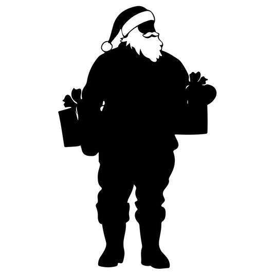 Santa with Presents Silhouette Cardboard Cutout
