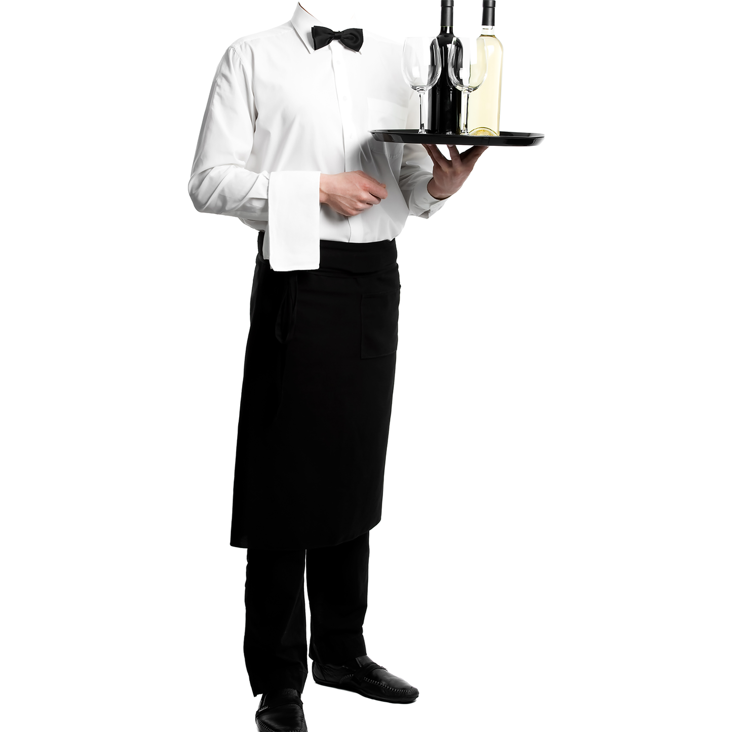 Waiter Bartender Server Wine Bottles Stand In Cardboard Cutout