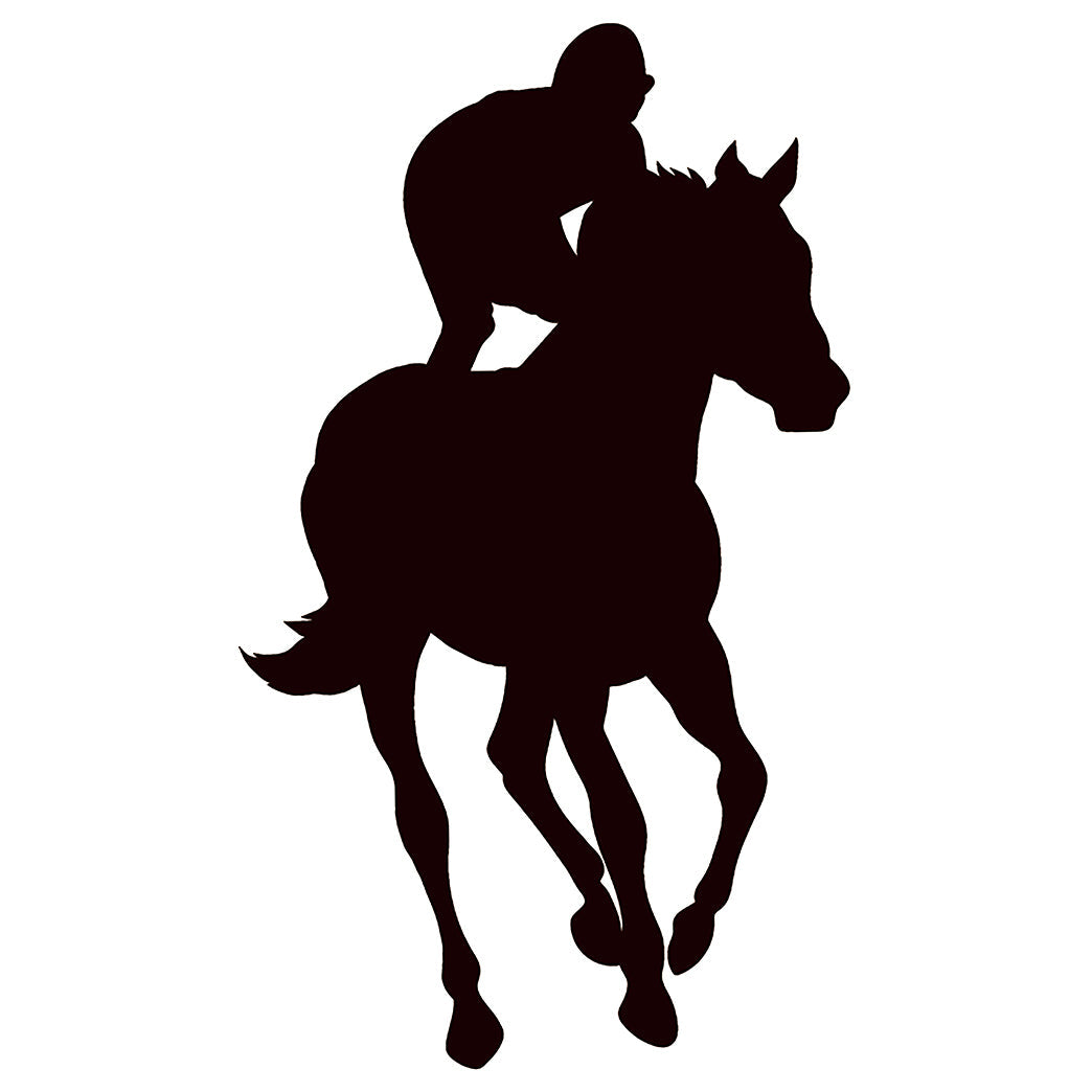 Horse Jockey Racing Race Silhouette Cardboard Cutout