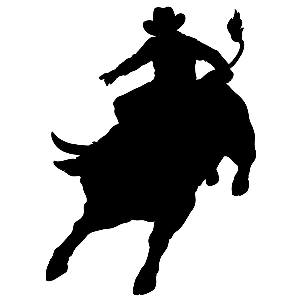 Rodeo BullRider Silhouette Cardboard Cutout