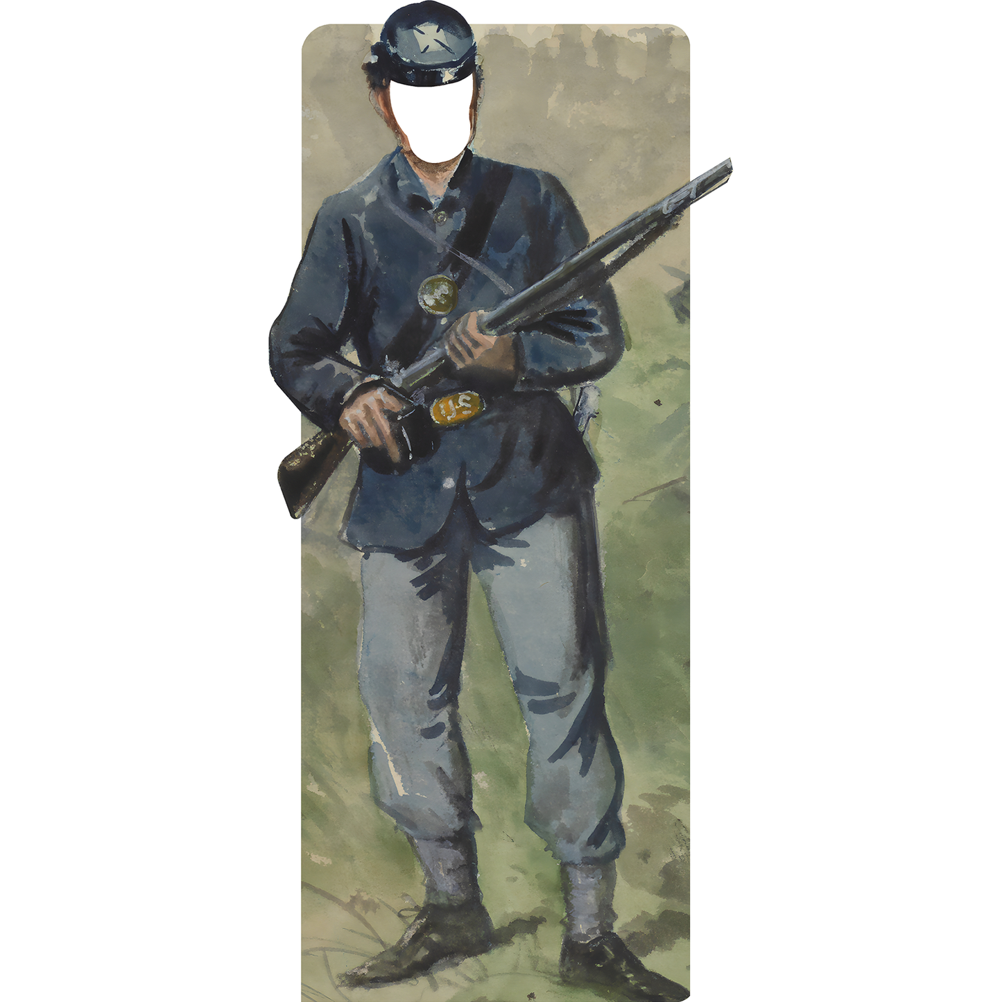 Union Civil War Soldier With Rifle Stand In Cardboard Cutout