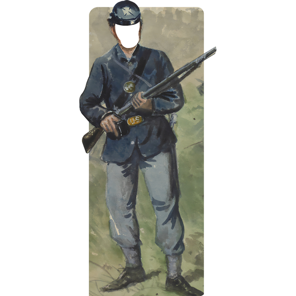 Union Civil War Soldier With Rifle Stand In Cardboard Cutout