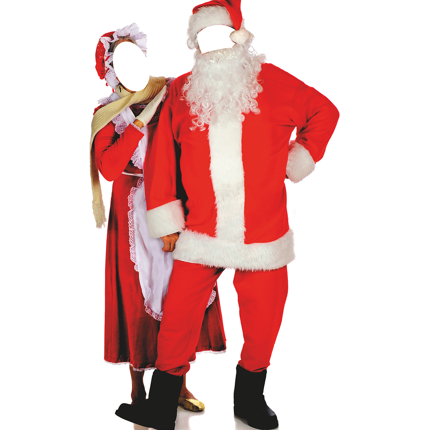 Mr and Mrs Santa Claus Christmas Couple Stand In Cardboard Cutout