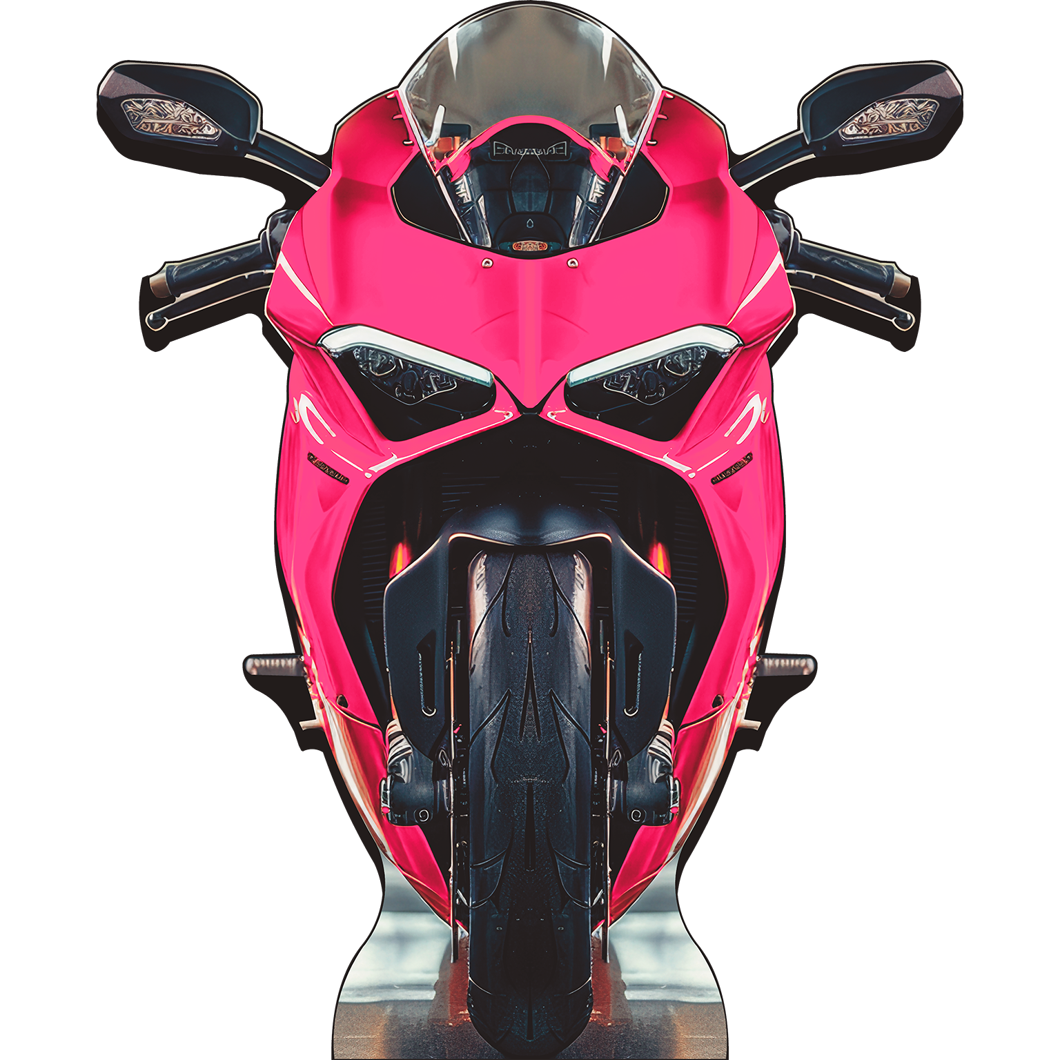 Pink Sports Bike Motorcycle Bike Biker Road Asphalt Rash Stand In ...