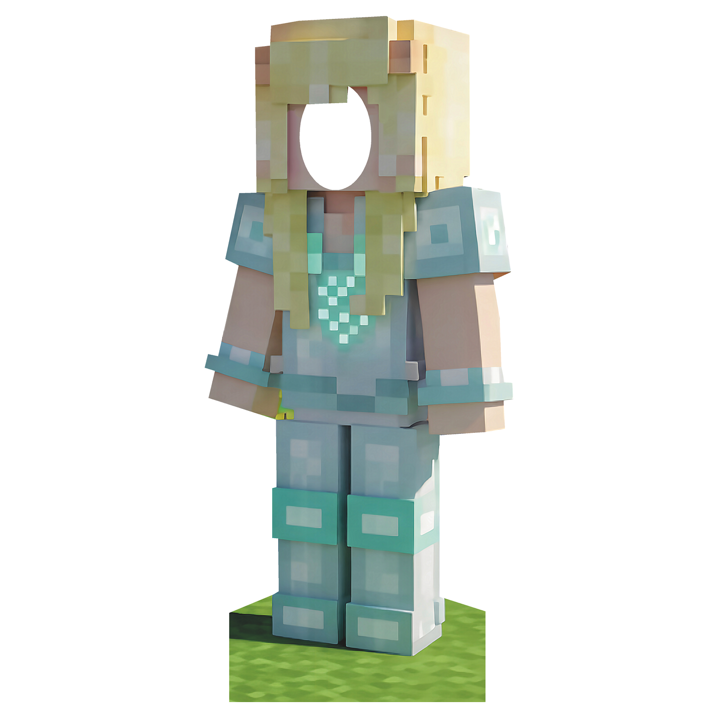 Gold Mine Pixel Crafting Girl Video Game Stand In Cardboard Cutout