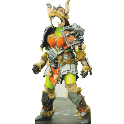 World of War Female Orc Warrior Cosplay Stand In Cardboard Cutout