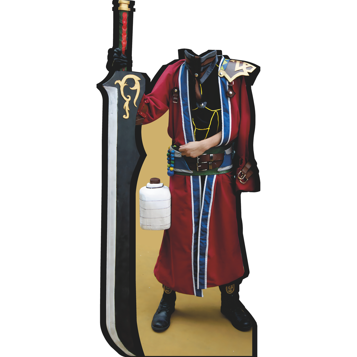 Bushido Sword Blade Soldier Warrior Fantasy Cosplay Stand In Cardboard Cutout
