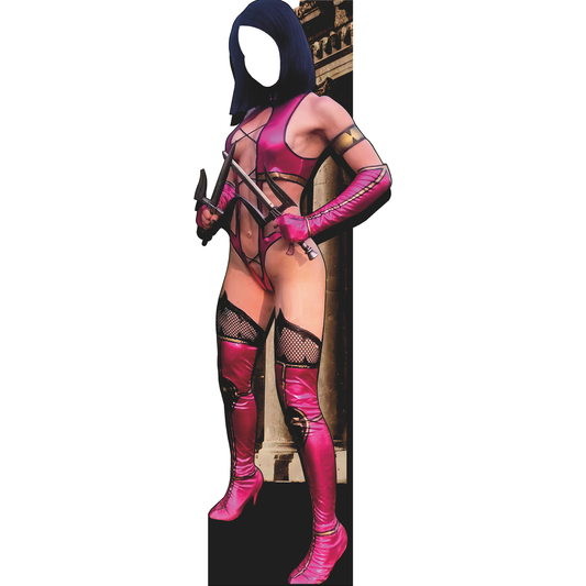 Ninja Girl Woman Dagger Combat Mortal Fighting Cosplay Stand In Cardboard Cutout