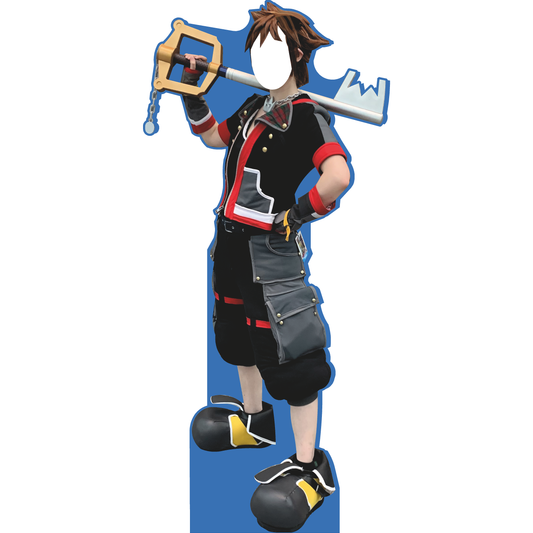 Kingdom Key Chain Blade Fighting Kid of Hearts Stand In Cardboard Cutout