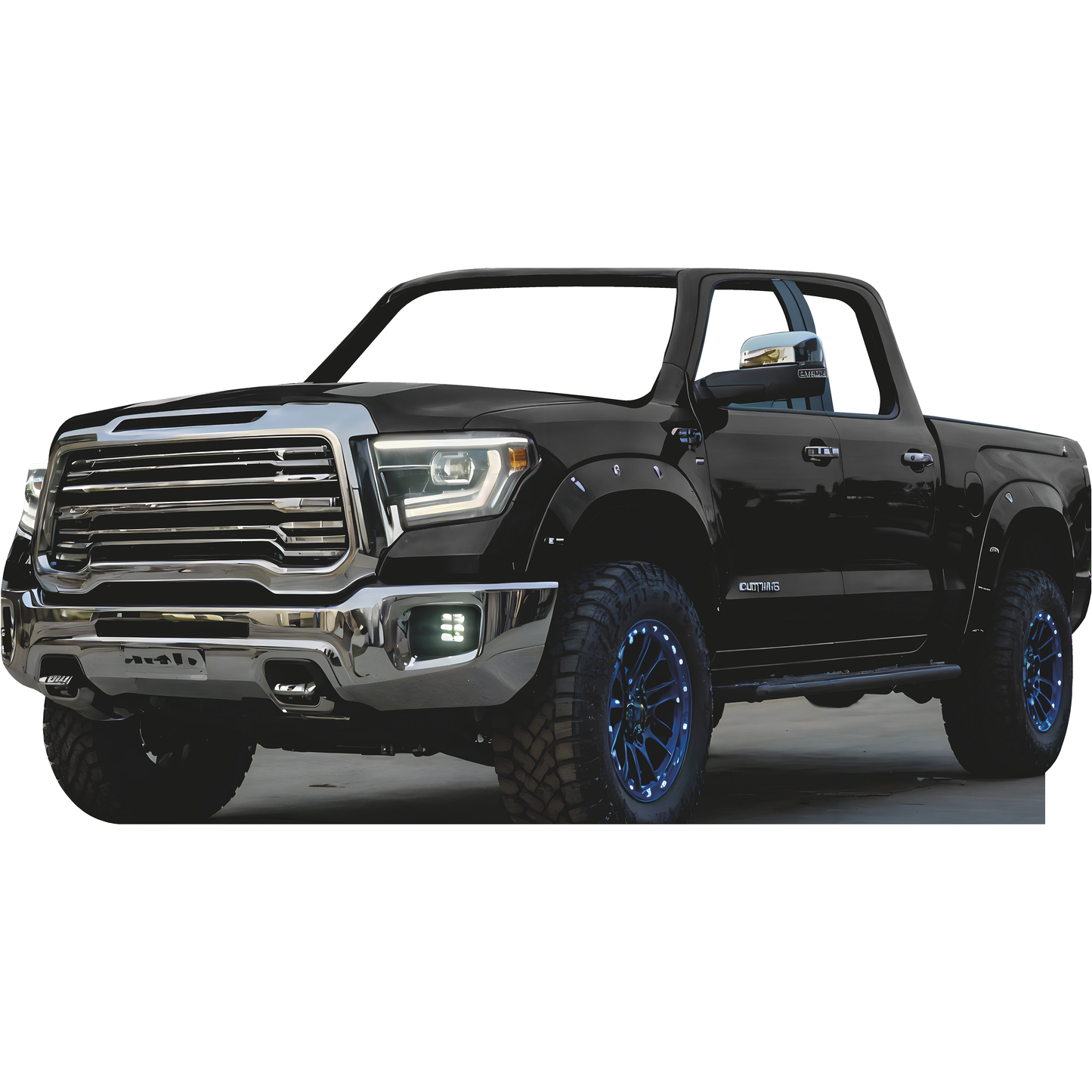 Black American Pickup Truck Stand In Cardboard Cutout