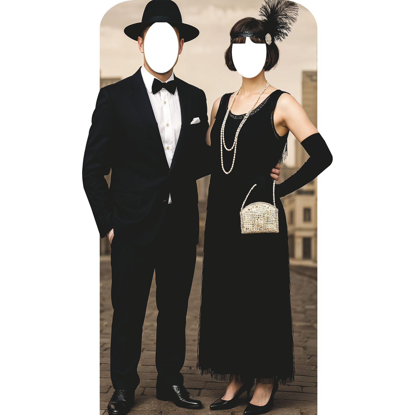 Roaring 20s 1920s Harlem Couple Stand In Cardboard Cutout