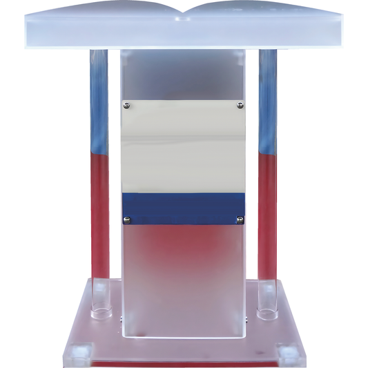 Clear Acrylic Frosted Glass Lectern Podium Speaker Soap Box Stand In Cardboard Cutout