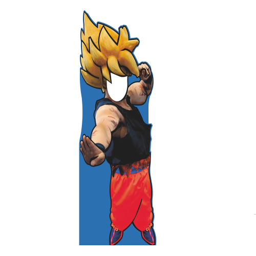 Super Saying Ball Z Dragonfruit Hair Guy Kid Sized Stand In Cardboard Cutout