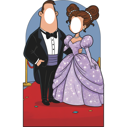 Red Carpet Couple Stand In Cardboard Cutout