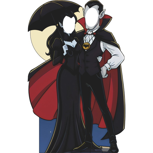 Dracula and Bride Transylvanian Spooky Halloween Vampire Couple Stand In Cardboard Cutout