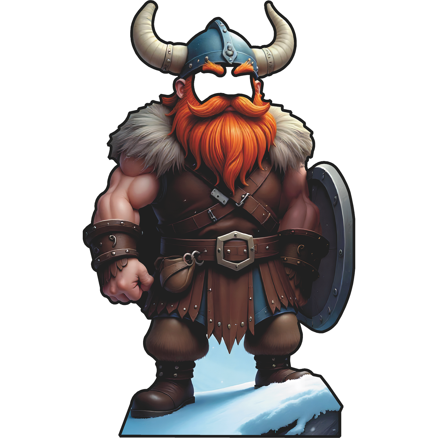 Red Beard Viking Shield Stand In Cardboard Cutout Standee Standup