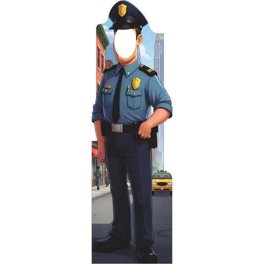 New York City Police Officer Stand In Cardboard Cutout