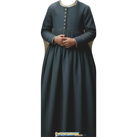 Thanksgiving Pilgrim Girl Child Daughter Plymouth Harvest Cardboard Cutout