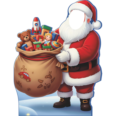 Santa Sack of Toys Gifts Presents Stand In Cardboard Cutout