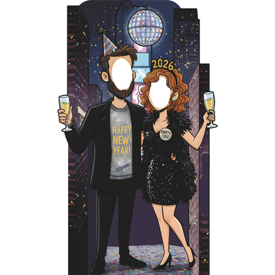 New Years Couple 2026 Stand In Cardboard Cutout Standee Standup