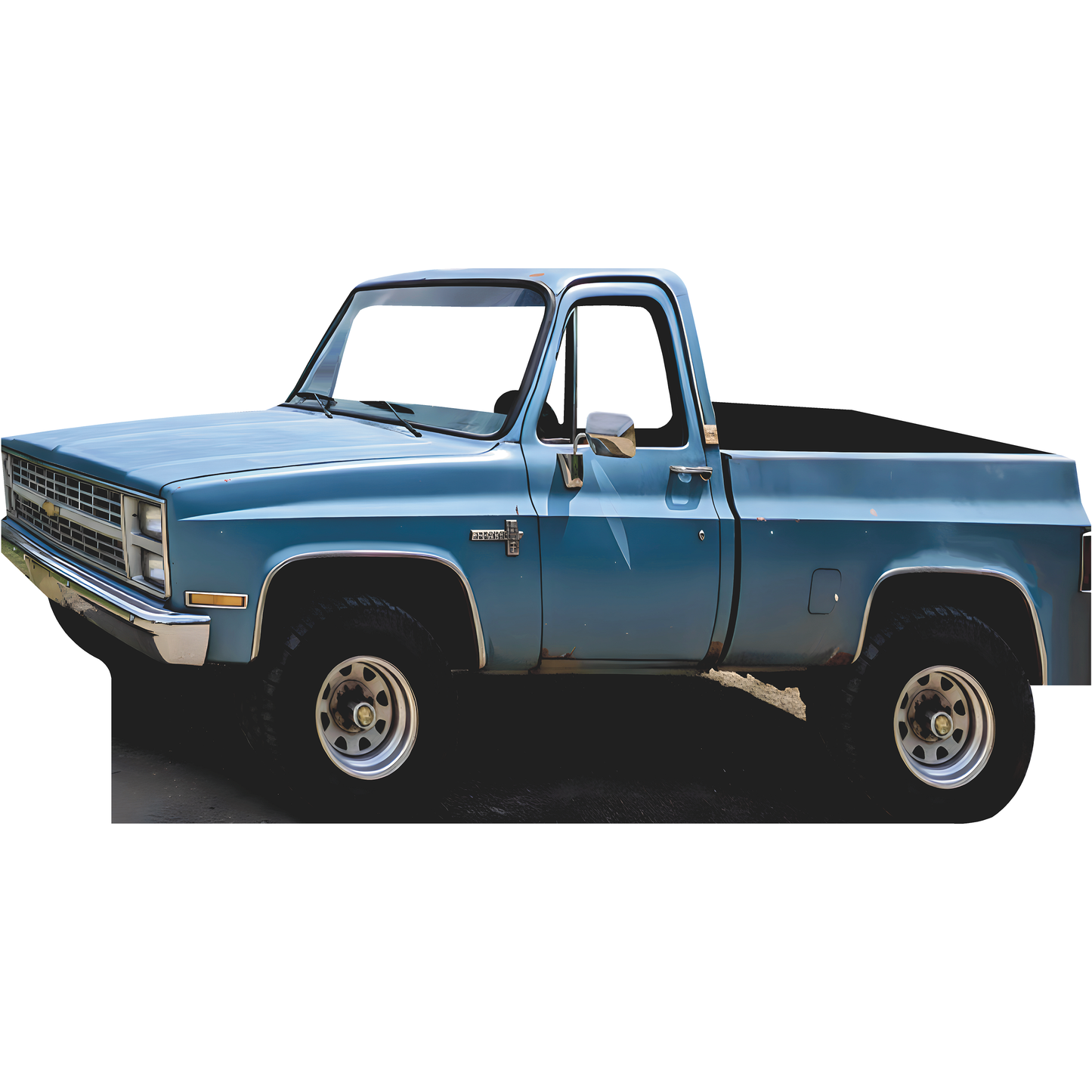Wild Montana Rustic Light Blue Pickup Truck Stand In Cardboard Cutout
