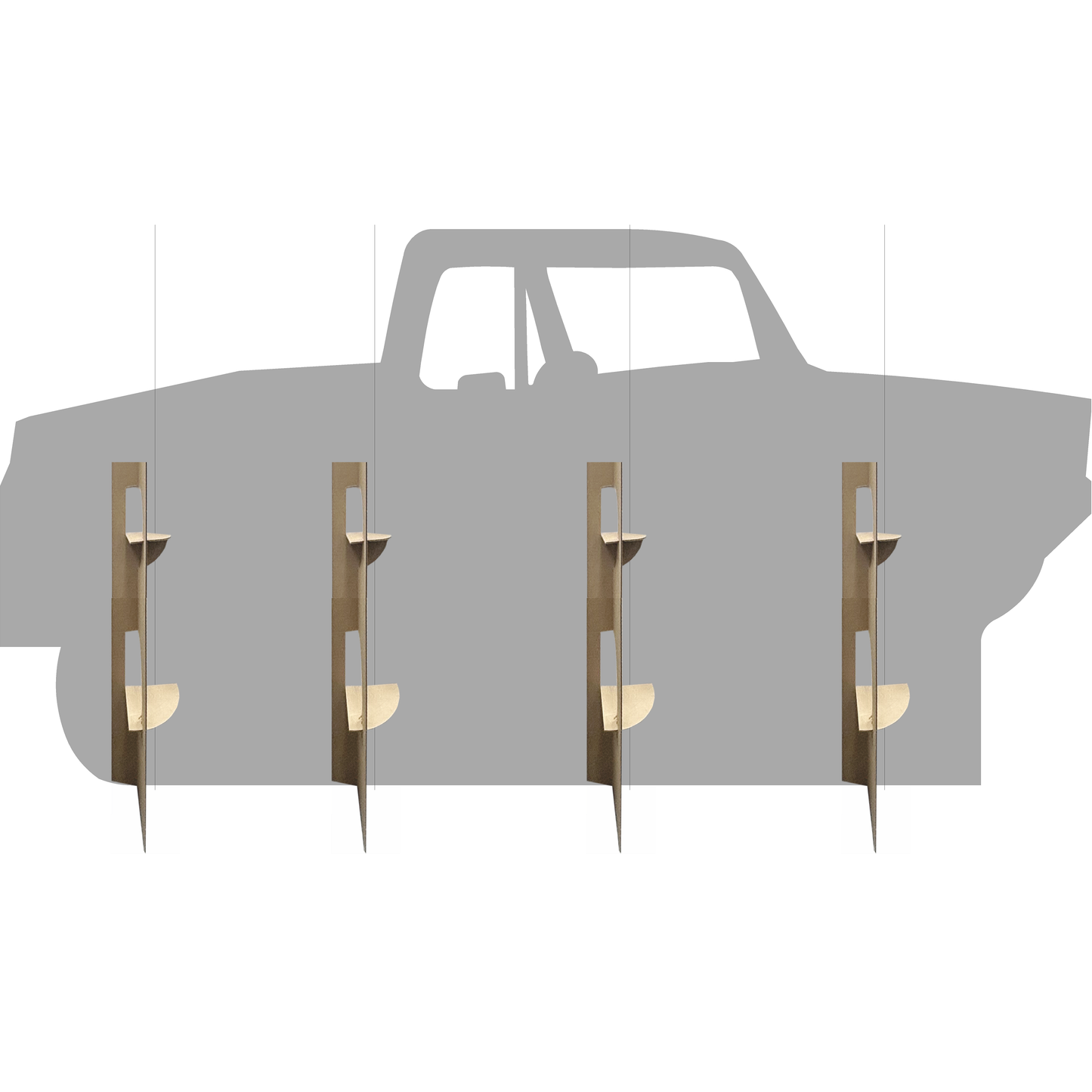 Wild Montana Rustic Black Pickup Truck Stand In Cardboard Cutout