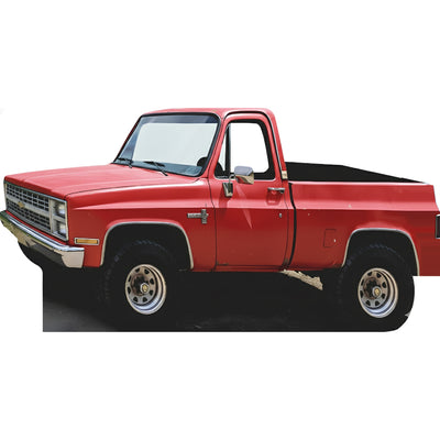 Wild Montana Rustic Red Pickup Truck Stand In Cardboard Cutout