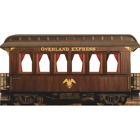 Wild West Western Train Carriage Passengers Stand In Prop Cardboard Cutout