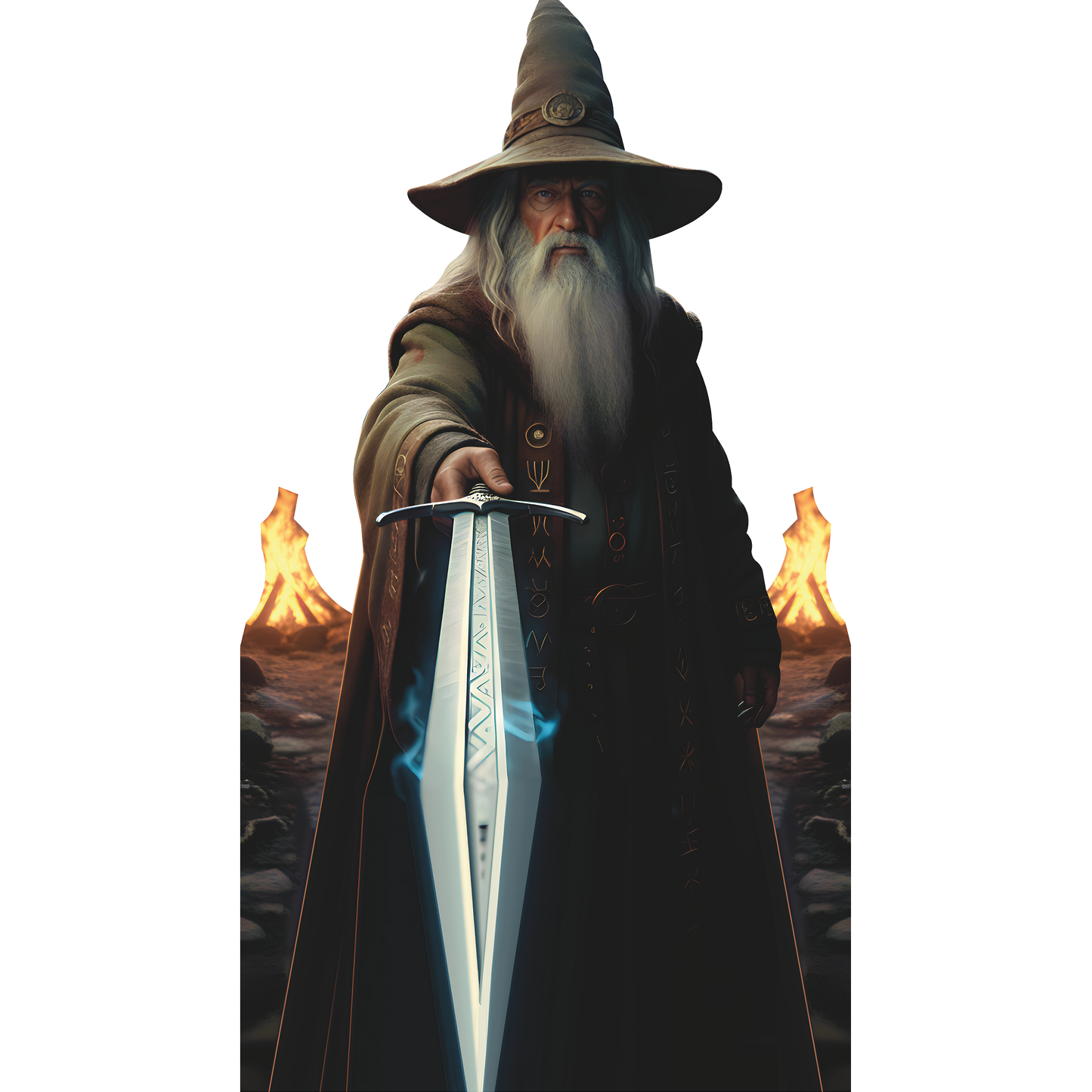 Legend of Sword Link Wizard Dangerous To Go Alone Cardboard Cutout