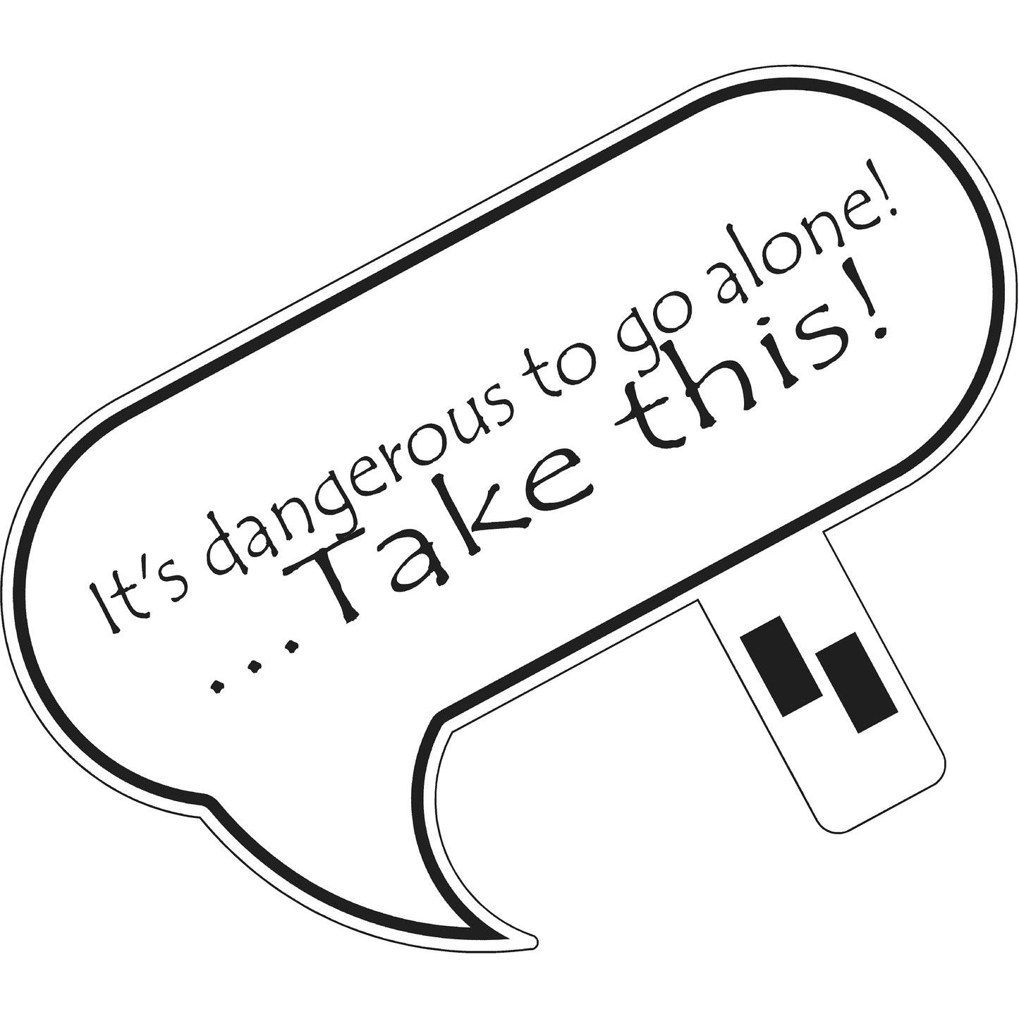 Legend of Sword Link Wizard Dangerous To Go Alone Cardboard Cutout