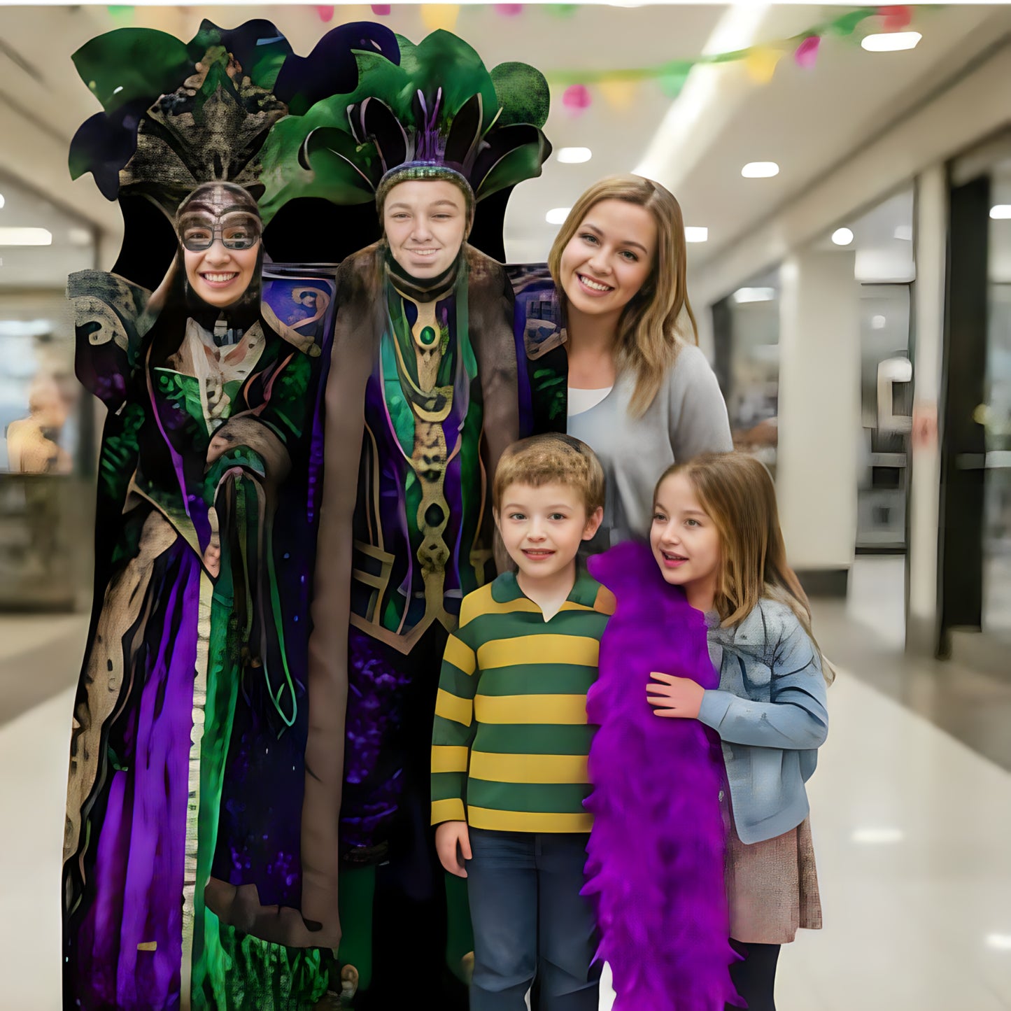 New Orleans Mardi Gras King Queen Stand In Cardboard Cutout