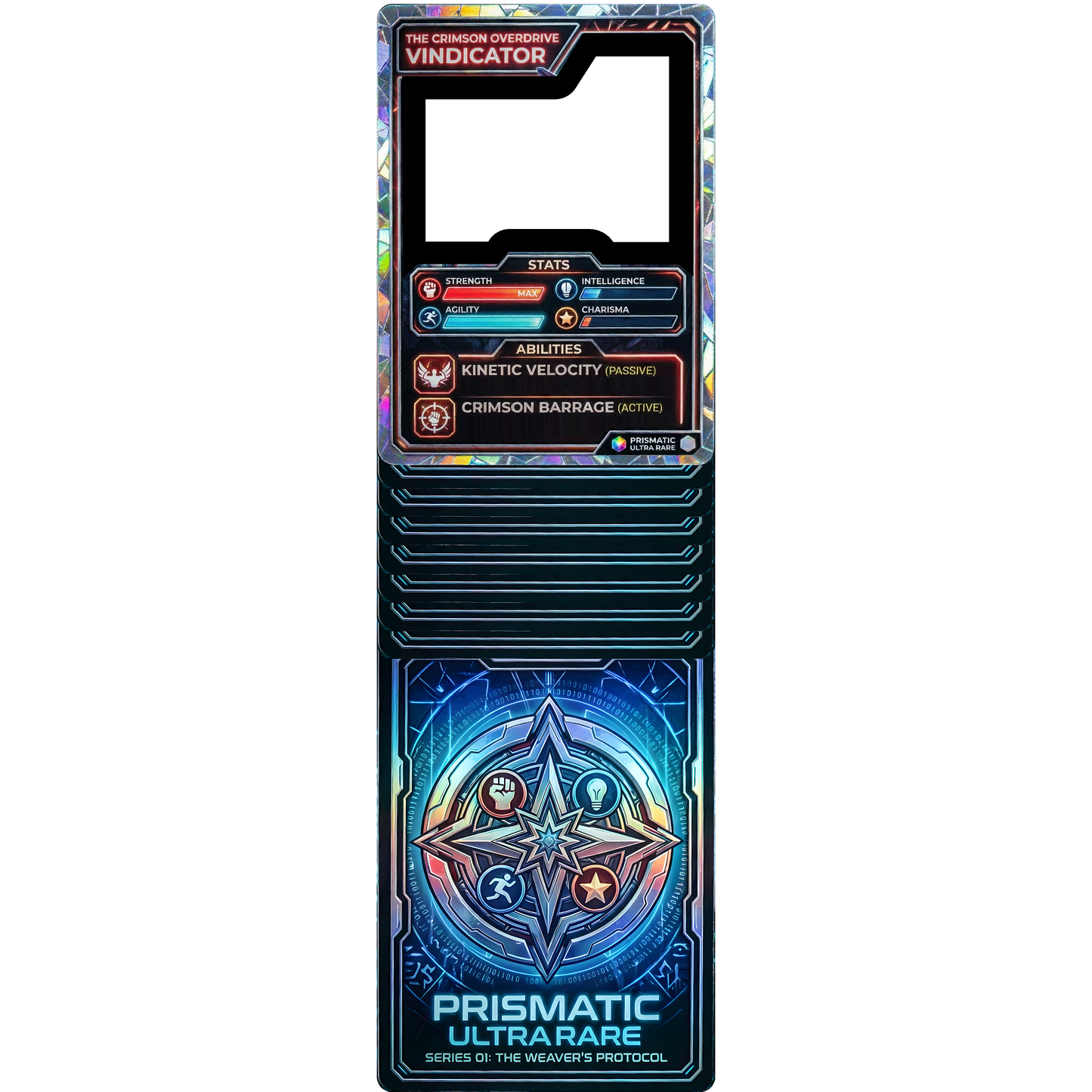 Dexterity Maxed RPG Trading Card Stats Collectible Holographic Stand In Cardboard Cutout