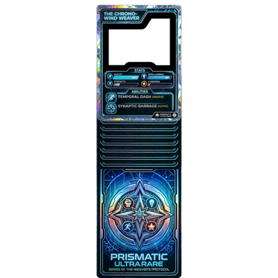 Stealth Maxed RPG Trading Card Stats Collectible Holographic Stand In Cardboard Cutout