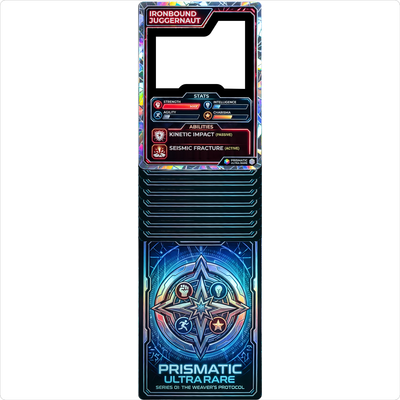 Strength Maxed RPG Trading Card Stats Collectible Holographic Stand In Cardboard Cutout