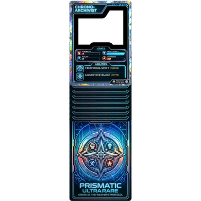 Intelligence Maxed RPG Trading Card Stats Collectible Holographic Stand In Cardboard Cutout