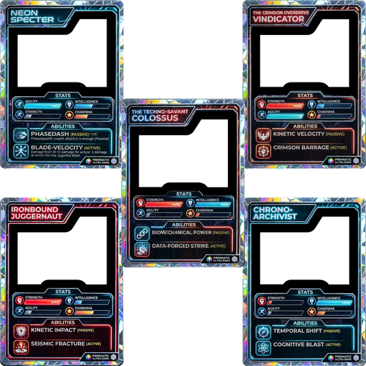 RPG Magic Dungeon Trading Card 5pack Stats Collectible Holographic Stand In Cardboard Cutout