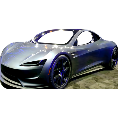 Nikola Tesla Coil Road Star Car Electric Vehicle Stand In Cardboard Cutout