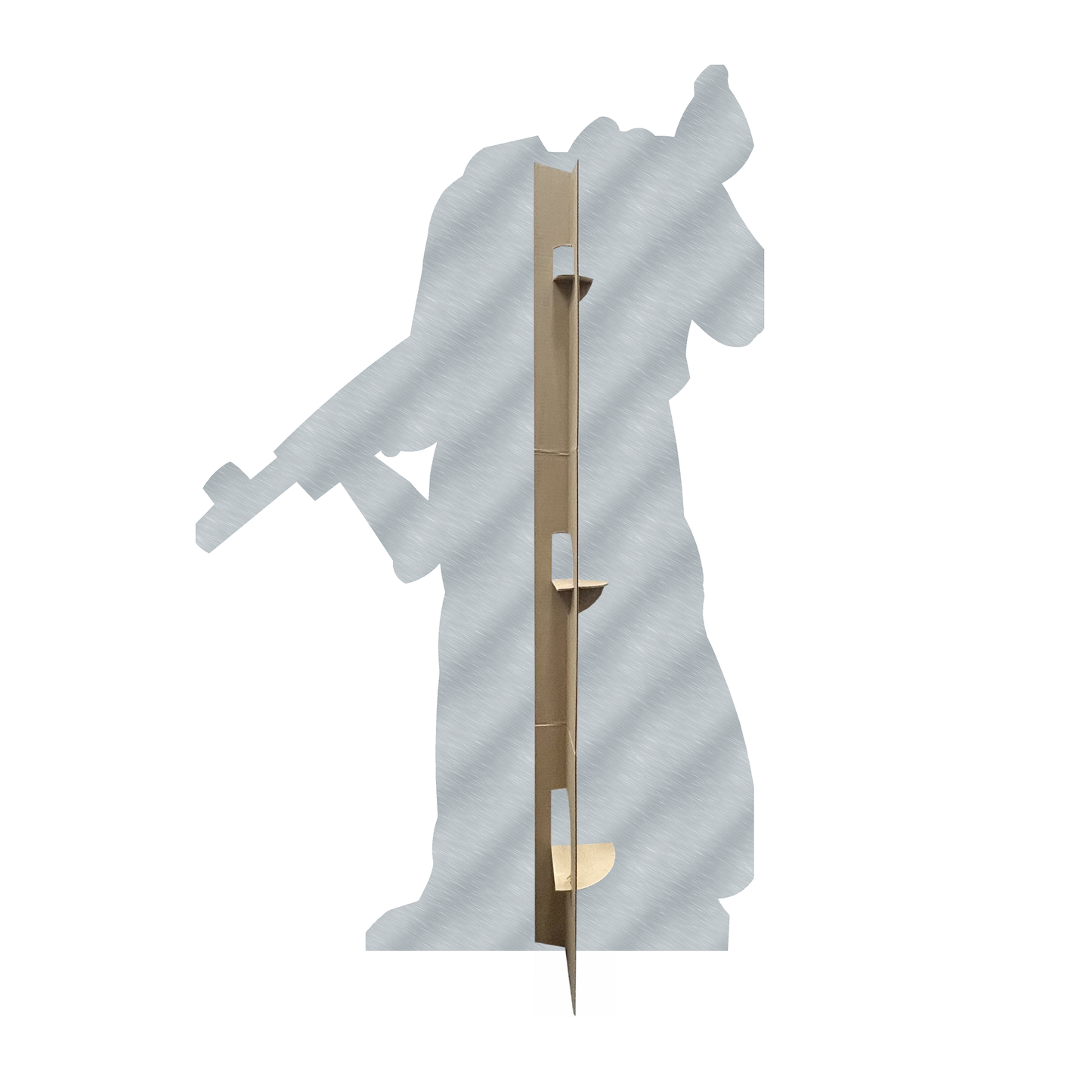 SAW Machine Gun Armed Navy Seal Soldier Stand In Cardboard Cutout