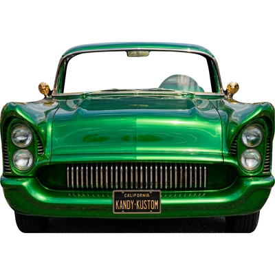 1950s Flashy Candy Green Car Party Prop Cardboard Cutout