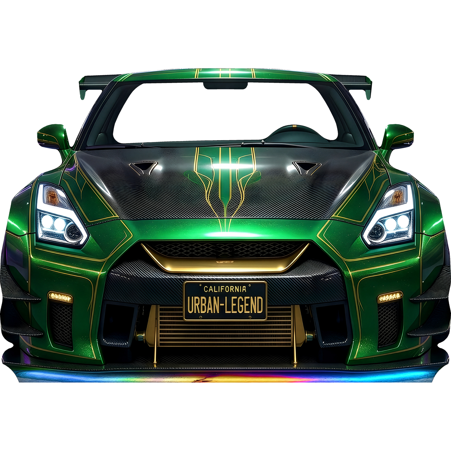 Civic Tuner Street Race Car Neon Drift Furious Cardboard Cutout