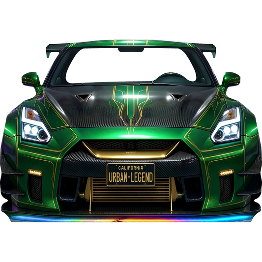 Civic Tuner Street Race Car Neon Drift Furious Cardboard Cutout