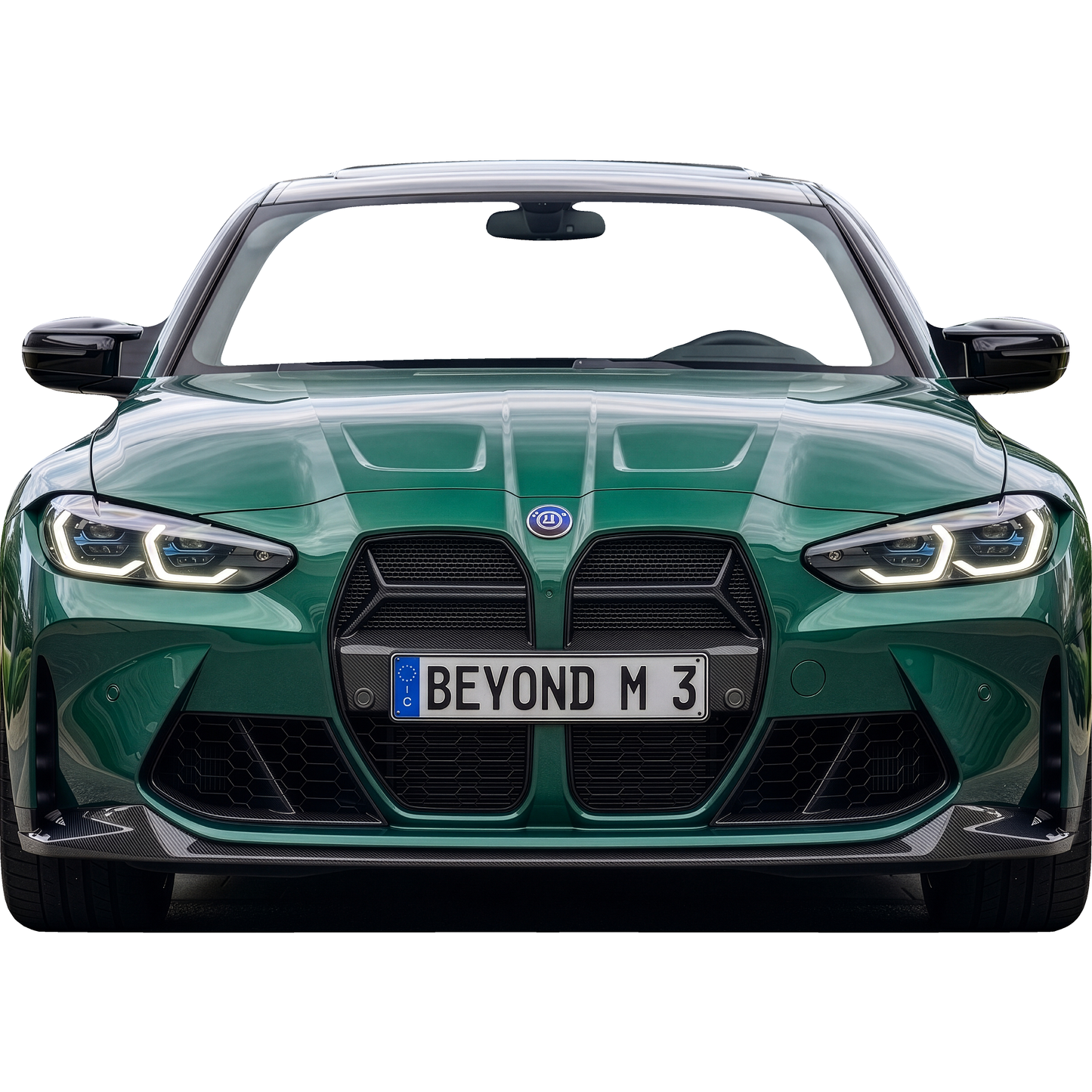 Bavarian German Sport Luxury Coupe Car Stand In Cardboard Cutout