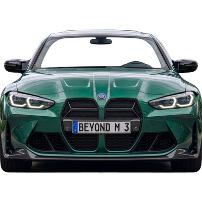 Bavarian German Sport Luxury Coupe Car Stand In Cardboard Cutout