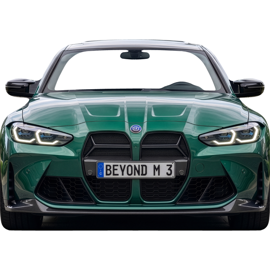 Bavarian German Sport Luxury Coupe Car Stand In Cardboard Cutout