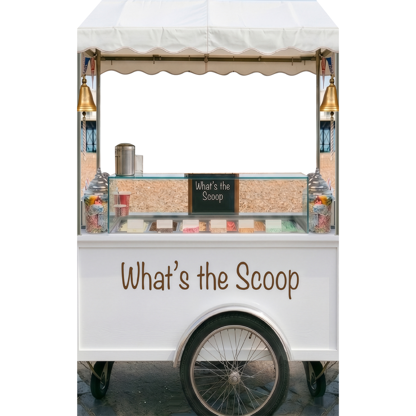Ice Cream Cart Truck Stand In Cardboard Cutout Standee Standup